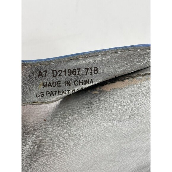 Cole Haan Blue‎ Silver And White Sole NikeAir Wedge Buckle Size 7.5 D21967 - Picture 15 of 15